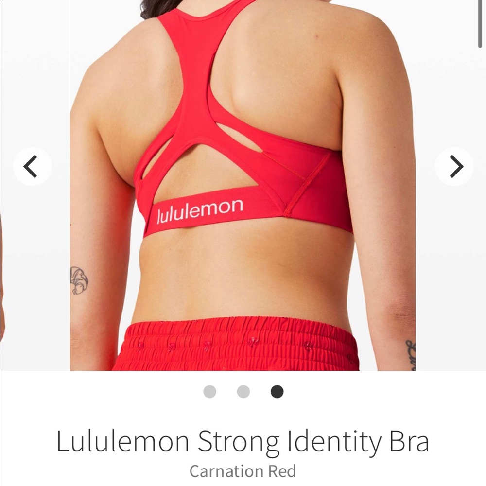 Lululemon Strong Identity Bra Size 8 Carnation Red